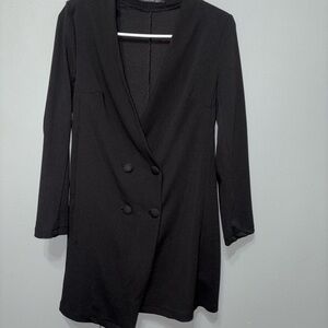 Elegant Black Women's Blazer Dress